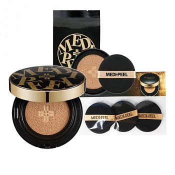 Кушон с пептидами для сияния кожи No.21 + Рефил + Паффы 3 шт. Derma Aid Cushion No.21 + Refill + Puff 3 pcs Set